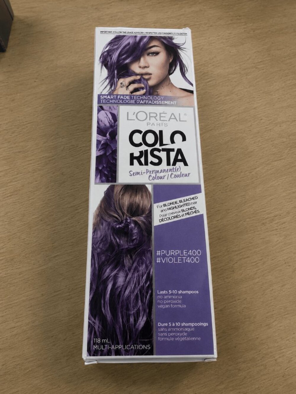 L'Oréal Paris Colorista Semi-Permanent Hair Color 118mL no ammonia no peroxide